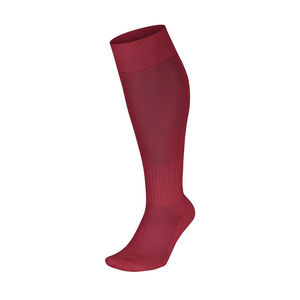 Chaussettes hautes d'hiver pour hommes, couleur bordeaux unie, légères, en spandex, tricotées, longues, à compression pour les mollets - Product Image 2