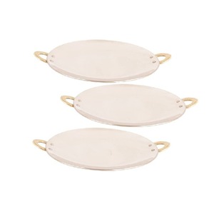 Plato de Cobre Tawa con Asa de Latón para Servir, Diseño Clásico Pulido, Apto para Alimentos, Ecológico, Ideal para Regalos - Product Image 1
