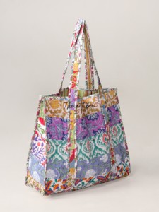 OEM Assorted <b>Patchwork</b> Quilted Cotton Tote <b>Bag</b> - Eco-Friendly Boho Reusable Shopper Handbag - Product Image 1