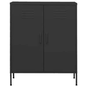 Gabinete de almacenamiento de acero antracita de 31,5 "x 13,8" x 40 "para decoración del hogar - Product Image 3