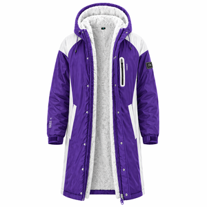 Private Label Unisex <b>Waterproof</b> Swim Parka Hooded <b>Long</b> <b>Jacket</b> for Swimming Training Lifeguards Surfing and Cold Weather - Product Image 3