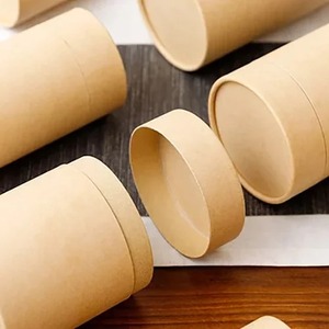 Empaque de Tubo de Papel Personalizado de Tres Piezas, Impresión Personalizada con Tapas de Cartón/Chapa Metálica, Cajas Redondas Cilíndricas Biodegradables - Product Image 2