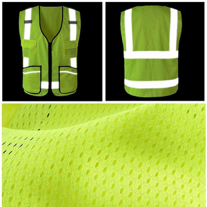 เสื้อกั๊กนิรภัยสะท้อนแสงแบบกำหนดเองสำหรับ OEM พร้อมช่องใส่บัตรประจำตัว ช่องใส่ไมโครโฟน ซิป และช่องเก็บของหลายช่อง เหมาะสำหรับงานก่อสร้าง ขายส่งสำหรับธุรกิจ B2B - Product Image 3