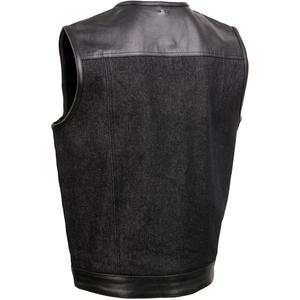 Men's <b>Leather</b> <b>Vest</b> Adults Custom Wholesale OEM ODM Motorcycle Jacket Sleeveless Biker Vintage Casual Outerwear - Product Image 2