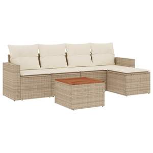 Set Divano da Giardino Beige Crema Bianco - Product Image 2