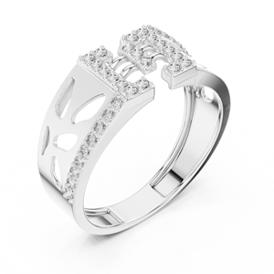 Luxury Silver Geometric Diamond <b>Statement</b> <b>Ring</b> for Women Trendy IGI Certified Wedding & Anniversary Gift Jewelry - Product Image 2