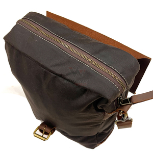Oily Canvas Small Waterproof Vintage Leather Flap <b>Messenger</b> <b>Bag</b> Unisex <b>Crossbody</b> Outdoor Daily Carry - Product Image 4