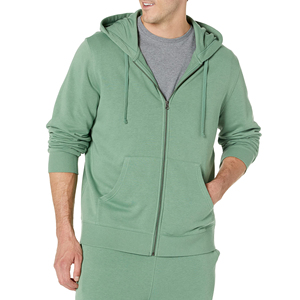 Sweat à capuche zippé en polaire vert pour homme – Prix raisonnable - Product Image 4
