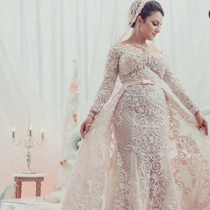 Nuevo y Elegante Vestido Caftán para Mujer, Traje de Boda Pakistaní, Caftán con Cuentas de Cristal y Pedrería - Product Image 3