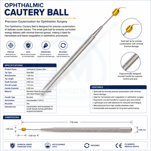 Al Mida Healthcare Boules de cautérisation ophtalmiques stériles Instruments chirurgicaux manuels Dispositif médical de classe II Certifié ISO13485 - Product Image 6