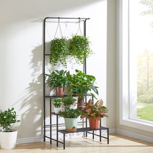 Étagère à fleurs multifonctionnelle à 3 niveaux pour l'intérieur et l'extérieur, étagères en forme d'échelle, support de présentation suspendu pour le salon, pour l'intérieur et l'extérieur - Product Image 4