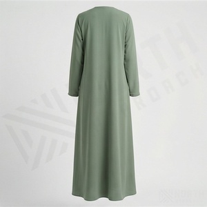 2025 OEM Kimono Abaya pour femmes musulmanes, en tissu polyester épais, doux et très extensible, col en V, manches longues, pour fêtes, Ramadan, mariages - Product Image 2