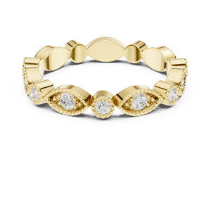 แหวนสลักทอง14k ประดับอัญมณีสวยงามหรูหรา - Product Image 3