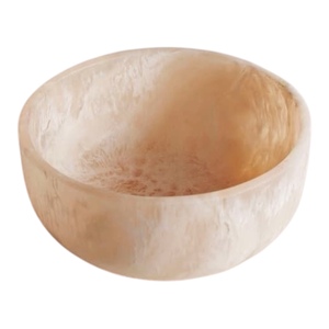 Tazón para Servir de Resina con Efecto Mármol, Resistente al Calor, Ligero, Sin Recubrimiento, Pulido, Diseño Moderno, Estilo Imperial, para Fiestas en Casa - Product Image 1
