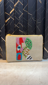 Bolso de mano artesanal con cuentas de perlas y detalles decorativos, cierre de cremallera seguro, bolso compacto para mujer para eventos especiales. - Product Image 2