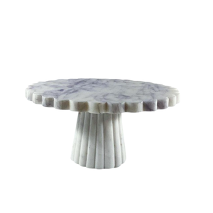 Plateau en marbre de luxe, présentoir à bijoux, support à gâteau, plateau de service pour la maison, organisateur en pierre naturelle, plateau rond en marbre - Product Image 6