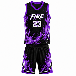 Conjunto de Uniforme de Baloncesto Personalizado con Tela de Primera Calidad, Uniforme de Baloncesto sin Mangas de Secado Rápido, Fabricante - Product Image 2