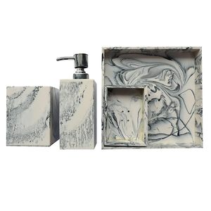 Regalos de cumpleaños: Juego de baño de resina de 3 piezas personalizado para el hogar, dispensador de jabón, soporte para cepillos de dientes, bandeja de tocador al mejor precio - Product Image 2