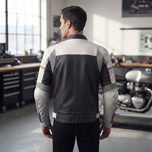Chaqueta de Motociclista de Cuero Genuino Hecha a Medida para Hombre, Chaqueta de Motociclista de Carreras de Alta Calidad, Ropa de Motociclista - Product Image 5