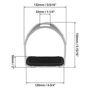 Estribos de Seguridad para Montar a Caballo, de Acero Inoxidable y Plástico, Reutilizables, Personalizables en Tamaño y Color, Protección para las Rodillas para Montar a Caballo al Estilo Inglés - Product Image 6