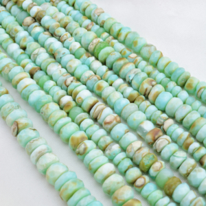 Perles fantaisie facettées en opale bleue naturelle, 16 pouces, 6 mm à 9 mm, pour la création de bijoux fins. - Product Image 1