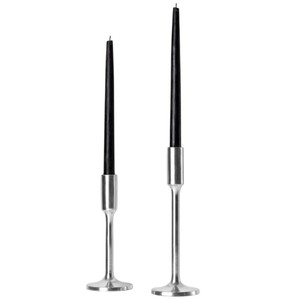 Modern <b>Silver</b> Taper Candle Holder Set Exclusive Metal <b>Candlestick</b> for Wedding Table Centerpiece & Luxury Home Decor - Product Image 4