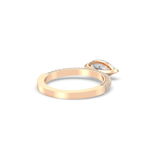 แหวนเพชรเดี่ยวทรงเรขาคณิต REYES Original Design ทองคำแท้ 14K เพชร HPHT CVD ผลิตในห้องปฏิบัติการ สำหรับผู้หญิง เครื่องประดับหรูหราสำหรับทุกโอกาส - Product Image 5