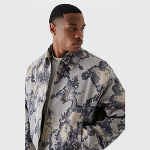 New Top Selling Streetwear Fashion Casual Winter Stand Collar Front Logo High Quality Men's Windbreaker <b>Jacket</b> - Product Image 6