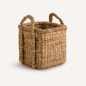 Panier en jacinthe d'eau naturelle à bas prix, paniers tressés pour rangement et organisation de placards - Product Image 4