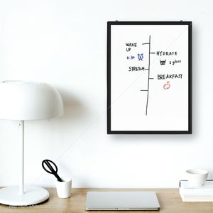 Pizarra Magnética con Marco de Plástico Negro, para Borrado en Seco y Húmedo - Product Image 6