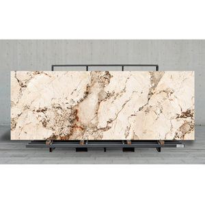 Baldosa de Porcelana de Gran Formato con Aspecto de Mármol, Color Vainilla Ónix, Baldosa de Cerámica de Gran Tamaño para Paredes y Pisos - Product Image 2