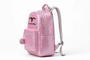 Waterproof Cheerleading Sparkle Backpack Girls <b>Glitter</b> PU Fashion Travel Bag Custom Team Logo OEM Softback Cheerleader Backpacks - Product Image 3