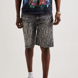 Shorts amples pour hommes 2026 – Collection été streetwear vintage – Short gris décontracté en jean pour homme - Product Image 6