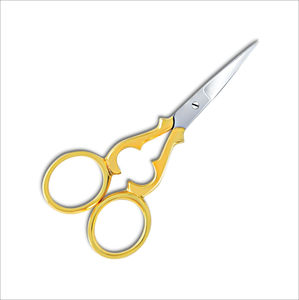 Tijeras de Manicura de Acero Inoxidable Chapadas en Oro, Cortaúñas Profesionales para Salón de Belleza, Hoja Recta, Punta Afilada, Sostenibles y Elegantes - Product Image 4