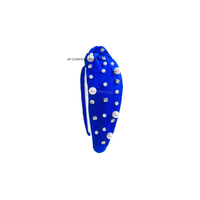 Diadema hecha a mano con perlas y cuentas, diadema personalizada con cuentas de la bandera estadounidense patriótica del 4 de julio, diadema con cuentas de semillas.