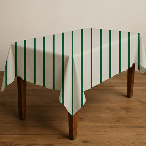 Nappe en coton rayé pour table à manger simple mais élégante adaptée à une utilisation intérieure et extérieure - Product Image 3