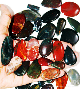 Heliotrope Cabochons || Blood Jasper || Oval Pear <b>Round</b> <b>Cushion</b> Square || Loose Bloodstone || Natural Gemstone - Product Image 5