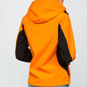 Women's Orange Hooded Fleece Jacket Windproof Zip Up Outdoor <b>Coat</b> for Hiking Autumn Winter Wear Women Softshell Jacket - Product Image 6