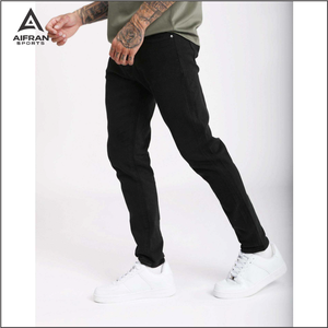 Jeans en denim sur mesure Aifran Premium pour hommes, coupe slim de haute qualité, extensibles, fournisseur en gros - Product Image 3