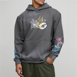 Sweat-shirt à capuche graphique pour homme en molleton de coton avec impression personnalisée effet délavé, style streetwear, fabricant, fournisseur, OEM - Product Image 1