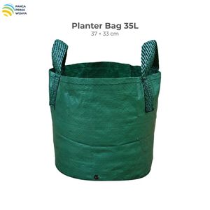 Sac de culture tissé en PEHD de haute qualité 35L, stabilisé aux UV, robuste, avec 2 poignées pour pépinière et horticulture - Product Image 1