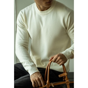 Premium <b>Wool</b> Blend Crew Neck Sweater Elastic Breathable Knitwear Thermal <b>Base</b> <b>Layer</b> Warm Casual Pullover for Autumn Winter Daily - Product Image 2