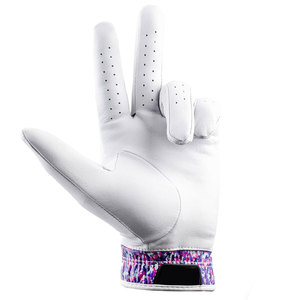 Gants de golf en maille pour hommes et femmes, respirants, ventilés, paume en cuir, antidérapants, logo personnalisé, OEM, vente en gros, usine - Product Image 2