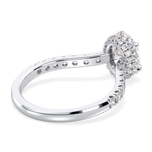 Bague solitaire REYES de qualité supérieure, diamant ovale de 2,1 carats cultivé en laboratoire, en or massif 14 carats, cadeau de mariage ou de fiançailles pour femme - Product Image 4