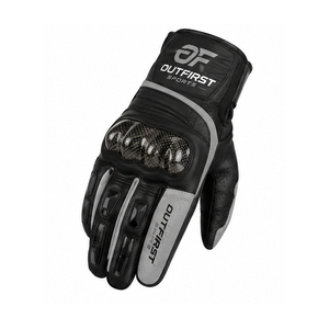 Gants de moto en cuir respirants pour la conduite en plein air, protection complète des doigts - Product Image 2
