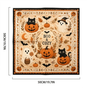Pañuelo de satén de poliéster al por mayor, barato, unisex, para Halloween, fiestas, cosplay, decoración, turbante - Product Image 3