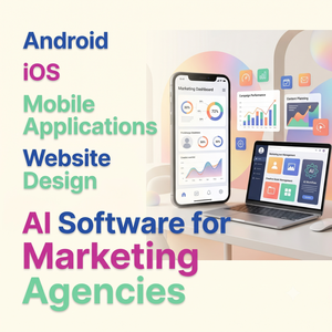 แอปพลิเคชันมือถือ Android iOS การออกแบบเว็บไซต์ ซอฟต์แวร์ AI สำหรับบริษัทการตลาด ซอฟต์แวร์ AI ERP CRM ปลั๊กอิน WordPress Shopify - Product Image 1