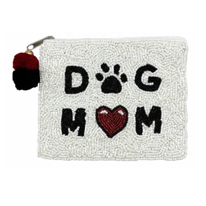 Monedero Pequeño Hecho a Mano con Cuentas y Cierre de Cremallera para Mujer - Blanco, el Mejor Regalo para el Día de la Madre - Product Image 4