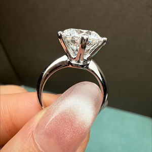 แหวนแต่งงานงานหมั้นทันสมัยประดับเพชรซิร์คอนคุณภาพสูง 5 กะรัต ชุบทองคำสีกุหลาบ ราคาโรงงาน เจียระไนทรงกลมอย่างดี - Product Image 3