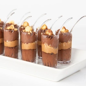 Trendy Disposable <b>Clear</b> Dessert Shot Cups with Spoons for Parfait <b>Jelly</b> Mousse & Cheesecake 60Ml Round Shapes Cups Appetizers - Product Image 5